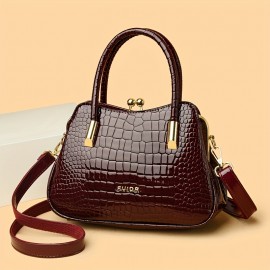 Handbag, high-quality snake Light Beige pattern Wo 's small handbag, dinner bag, shopping and leisure handbag, PU clip buckle multi-layer handbag