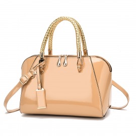 Elegant Evening Handbag for Women - Solid Color Tote with Zipper Closure and Polyester Lining - Fashionable Accessory for Parties and Weddings - Edge Paint Detail