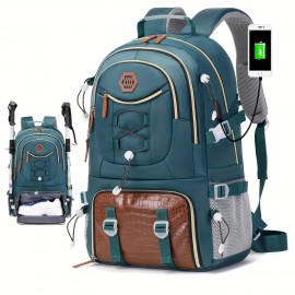 [Large Capacity Backpack] ENOSHI 40L Large Capacity Backpack with Laptop Compartment & Shoe Storage - Heavy-Duty Travel Hiking Camping Backpack, Port, Adjustable Straps, 17.3 Inch Laptop Sleeve for Outdoor,, - Compatible with 40L Capacity (Men