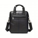 [Synthetic Leather Briefcase] Stylish Synthetic Leather Men's Business Briefcase | Large Capacity Crossbody Bag with Adjustable Strap, Multiple Compartments & Zipper Closure | Perfect for Office, Travel & Gifts (30*26*8)cm