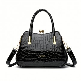 Handbag, high-quality snake Light Beige pattern Wo 's small handbag, dinner bag, shopping and leisure handbag, PU clip buckle multi-layer handbag