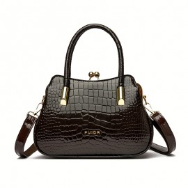 Handbag, high-quality snake Light Beige pattern Wo 's small handbag, dinner bag, shopping and leisure handbag, PU clip buckle multi-layer handbag