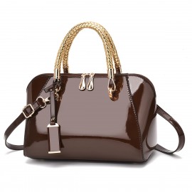 Elegant Evening Handbag for Women - Solid Color Tote with Zipper Closure and Polyester Lining - Fashionable Accessory for Parties and Weddings - Edge Paint Detail